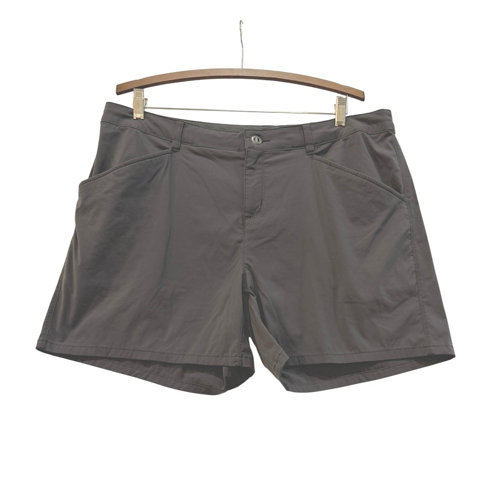Patagonia Quandary Hiking Shorts Womens 14 Dark Grey Stretch Outdoor Cargo Trail